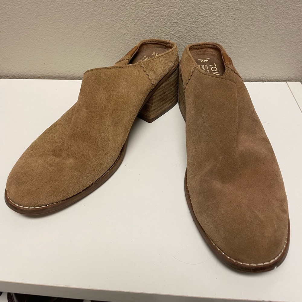 TOMS Evelyn Brown Suede Mule Women’s 8